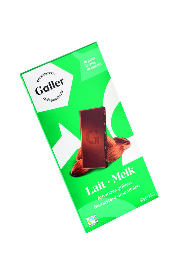Galler Tafel Milchschokolade & geröstete Mandeln