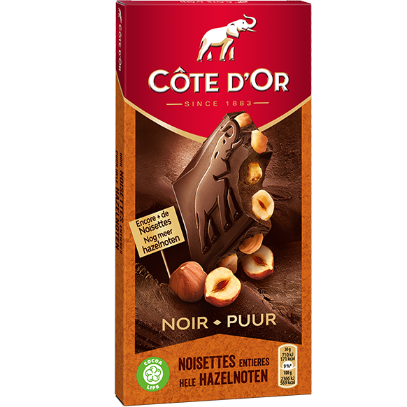 Côte d'Or Bloc dunkle Schokolade mit ganzen Haselnüssen