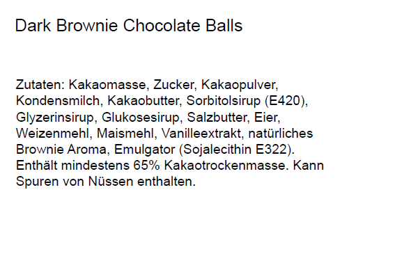 Aubrion Chocolate Balls Dark Brownie